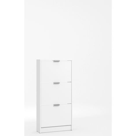 scarpiera bianca con 3 ante 58x18x119 cm