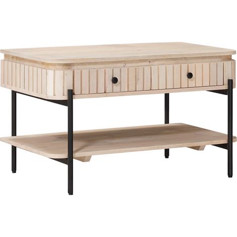 Mesa de Café Hecha a Mano Blanco 85 x 45 x 50 cm vidaXL (1/5)