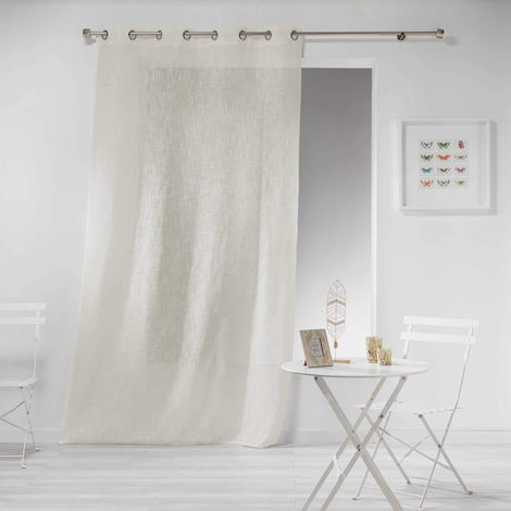 douceur d'Intérieur haltona Pannello a occhielli, poliestere, naturale, 280 x 140 cm