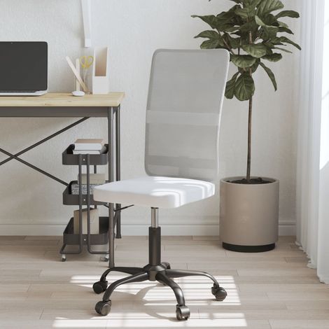 Bürostuhl Höhenverstellbar Weiß Netzstoff