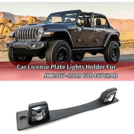 Support de feu de plaque d'immatriculation pour Jeep Wrangler JK 2007-2018 (sans ampoule) (1/4)