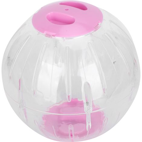 Balle d'exercice pour hamster doré, jouet de course, balle de jogging transparente rose de 18,5 cm (1/5)