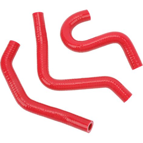 Lot de 3 durites de radiateur de moto en silicone épais résistant aux hautes températures, pour CR80R et CR85R (rouge). (1/5)