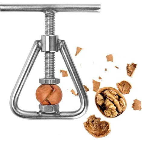Casse Noix en Acier Inoxydable Pince Casse Noisette Pinces à Noix Robuste Pince Casse Noix Noyer Outil Ouvreur Casse Noix Métal pour Noix de Macadamia (1/5)