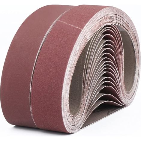 Bande abrasive 50x 686 mm.5 sortes de gravier mixte (3X40 /80/120/180/320).Ensemble Bandes Abrasives,pour ponceuses à bande, métal,bois,polissage (15 pièces) - 50x686mm (1/5)