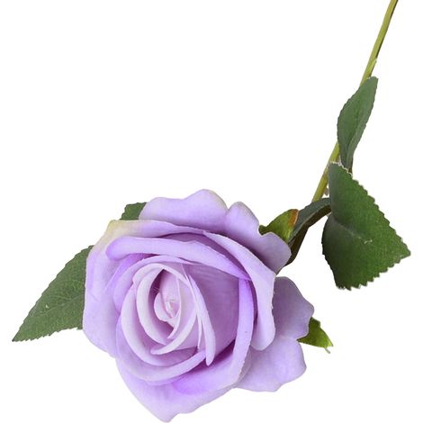 Bouquet De Roses Artificielles En Flanelle Rose Perle Violet Clair Tige Unique Décoration Maison Mariage-KZQ (1/2)