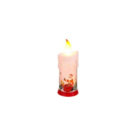 Candele finte, candele a tema Babbo Natale, candele elettriche - Crezuo