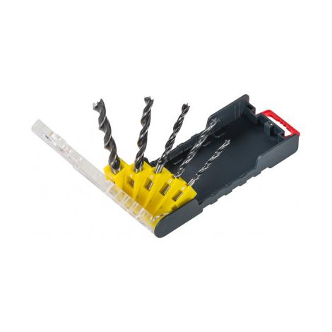 Kwb Juego De Brocas Helicoidales Para Madera, 5 Piezas, Acero Cv, Diámetros 4-10 Mm (1/5)