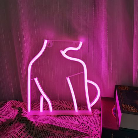 Neon-LED-Licht zur Wanddekoration, Betrieb über USB oder Batterie, ideal für Wohnzimmer, Bar, Partys, Weihnachten und Hochzeiten. (1/5)