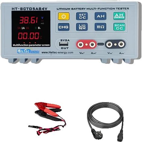 Comprobador de capacidad de batería, funcionalidad de modo dual, alertas de seguridad, comprobador de 84 V (1/2)