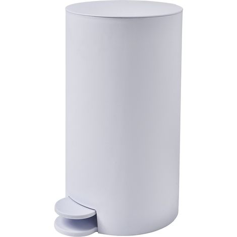 Poubelle salle de bain à pédale 5L blanc