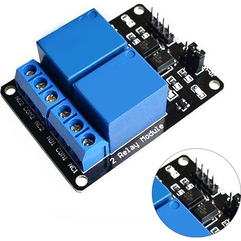 2-Kanal-12V-Relais mit Optokoppler, Schutzmodul für SCM-Entwicklungsboard, Erweiterungszubehör, Elektronikbausatz (1/5)