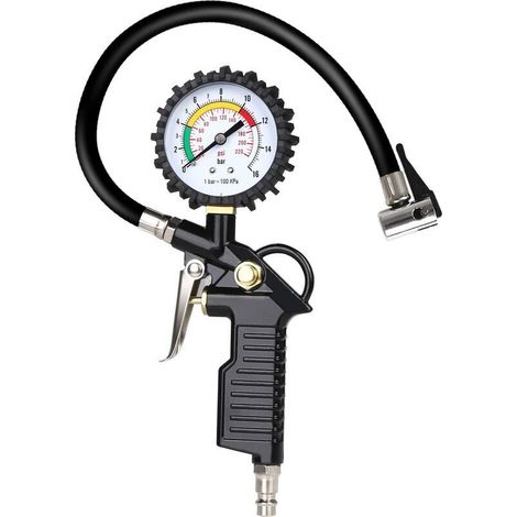 Manometre Pression Pneu, Numérique Manomètre Pneu, Pistolet de Gonflage Manomètre - (1/5)