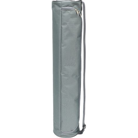 Sac de Rangement pour Tapis de Yoga en Tissu Oxford Imperméable avec Fermeture Éclair et Sangle Réglable pour Tapis de Sport, Gris