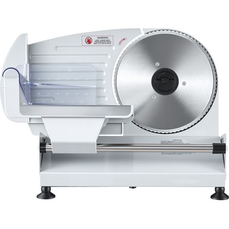 Mophorn Cortadora de Fiambre Eléctrica 200 W, Máquina de Corte con Cuchilla SUS420 de 190 mm, Grosor Regulable de 0 a 15 mm, Velocidad de 75-100 RPM, Ideal para Carne Congelada y Pan (1/5)