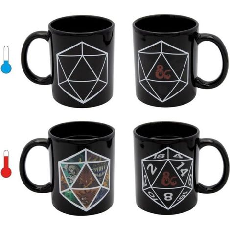 Tasse Thermosensible - Céramique Blanche - 350 Ml - Changement De Motif À La Chaleur - 1 Pièce