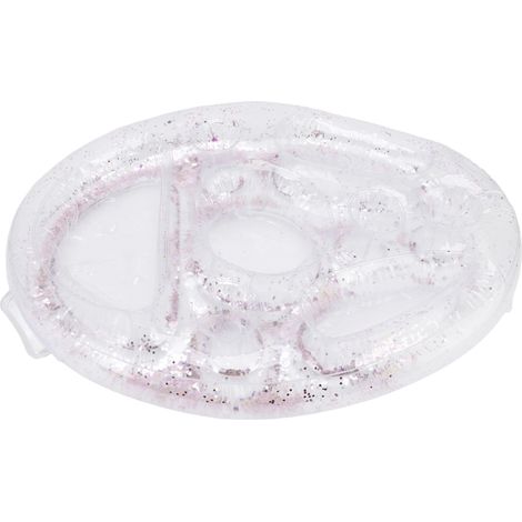 Porte-boissons gonflable en PVC transparent, plateau flottant pour piscine, bac à fruits, vin, téléphone portable et eau. (1/5)