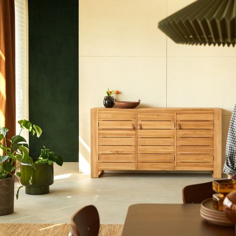 Tikamoon Minimalys Buffet bas en teck H 90 cm × L 170 cm × P 40 cm (1/4)