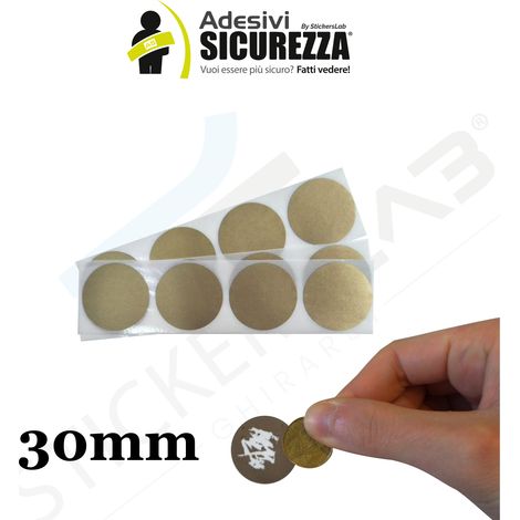 Bollini Scratch off modello gratta e vinci adesivi a cerchio in vari colori - Numero Pezzi: 300 pcs. - Modello: Cerchio Oro - 30mm (1/2)