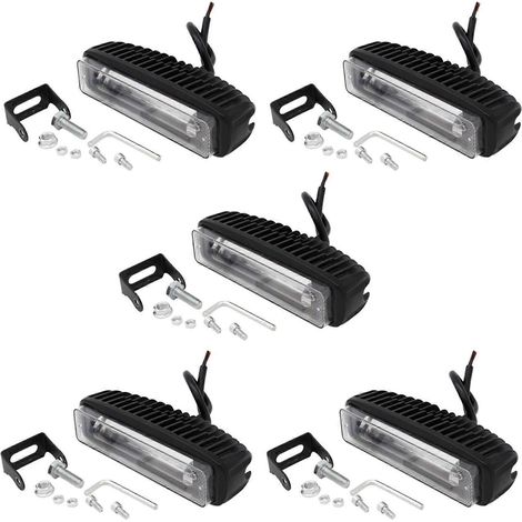 Zoll 30W rote LED-Warnleuchte für Gabelstapler, LKW und PKW, Sicherheits-Arbeitsleuchte, Warnleuchte für Lagerhallen und Gefahrenbereiche (5 Stück) (1/5)