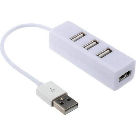 4-in-1 USB 2.0 Multiport Charging Hub, Card Adapter, Reader, USB Hub, 1pc, White - Fei Yu