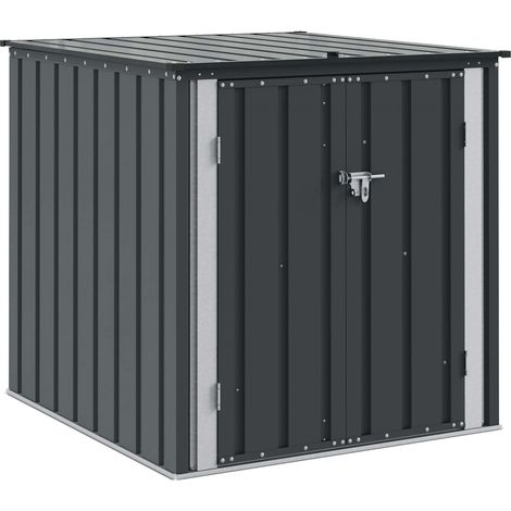 Garden Storage Box Black 101.5 x 107 x 100 cm Steel vidaXL