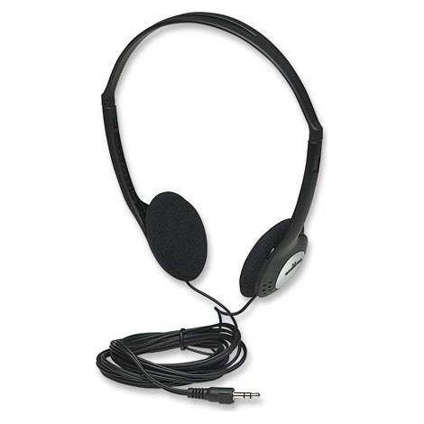 Auriculares Manhattan de 2,2 m, negros, estéreo (1/4)