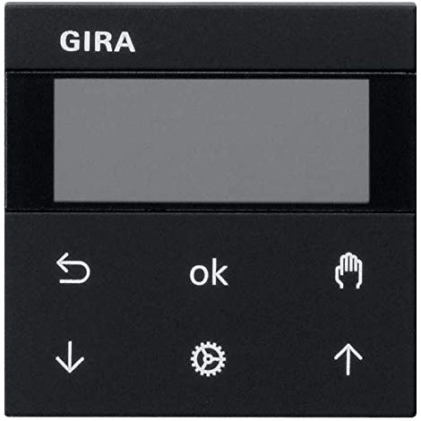 GIRA 5366005 SYSTEM 3000 JALOUSIE- UND SCHALTUHR DISPLAY, SYSTEM 55, SCHWARZ MATT