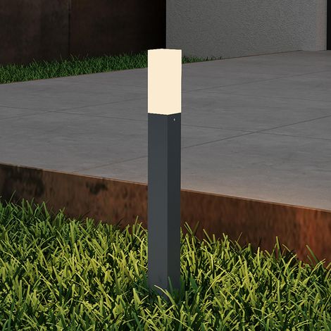 Mai & Mai Außenleuchte 38x38x406mm IP65 Wegeleuchte Außen  Pollerleuchte für Garten, 3000K Stehlampe Gartenlampe  Außenlampe Standleuchte Sandgrau dunkel 3W Deus Lumina (1/5)
