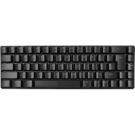 Clavier de jeu mécanique portable V200 à 68 touches, filaire, rétroéclairage RGB, pour PC IBM Win98SE, noir