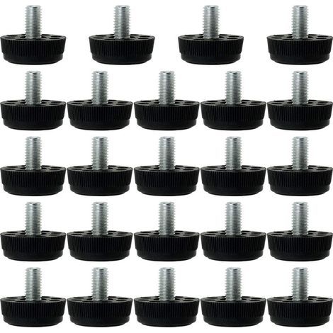 24 pièces pour Meubles M8 x 13 x 30mm Pieds de Nivellement Réglables Protection de Sol pour Pieds de table de Restaurant à Domicile (1/4)
