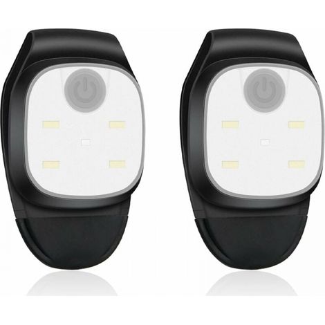 Lntyq LED-Stirnlampe, Brustlampe, 2 Stück, Lauflampe mit 4 Beleuchtungsmodi, Sicherheitslampe mit Clip für Outdoor-Sport, Laufen, Camping [Energieklasse A+++] (1/5)