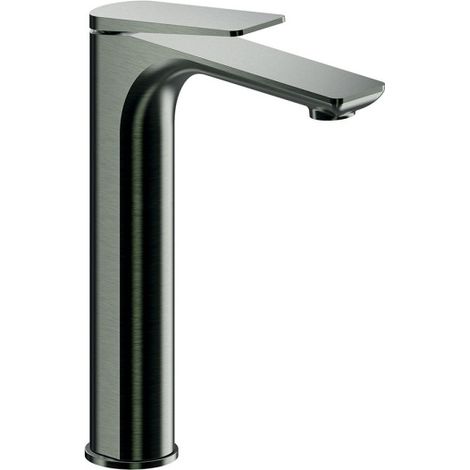 Mitigeur lavabo haut avec vidage up&down chrome noir brosse - CRISTINA ONDYNA BA22275