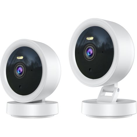 Caméra de sécurité sans fil 1080p, caméra WiFi intelligente pour intérieur et extérieur, batterie intégrée, vision nocturne, détection de mouvement, audio bidirectionnel pour la maison, le bureau et l (1/5)