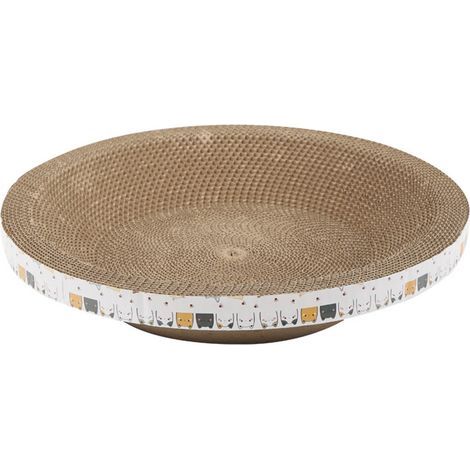 Lit à gratter pour chat, grand nid rond ondulé résistant aux rayures, pour la Protection des meubles (1/5)