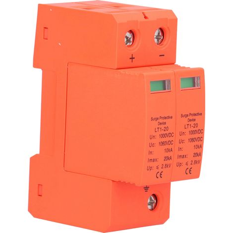 Dispositif de protection contre les surtensions 2P 20 kA DC 1000 V CC pour applications photovoltaïques avec télécommande (1/5)