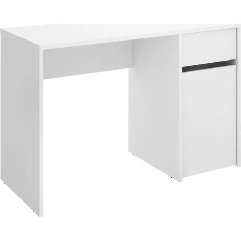 Bali Schreibtisch modern weiß mit Schublade und Tür