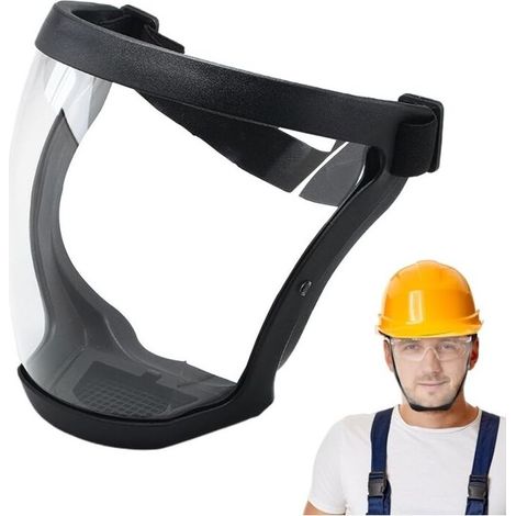 Visiere de protection, Masque Complet Facial Transparent Anti-fog Protective Full Face Shield, Réutilisables Écrans Faciaux HD, Visières de Sécurité, Réglable Sangle pour Femmes Hommes (1/5)