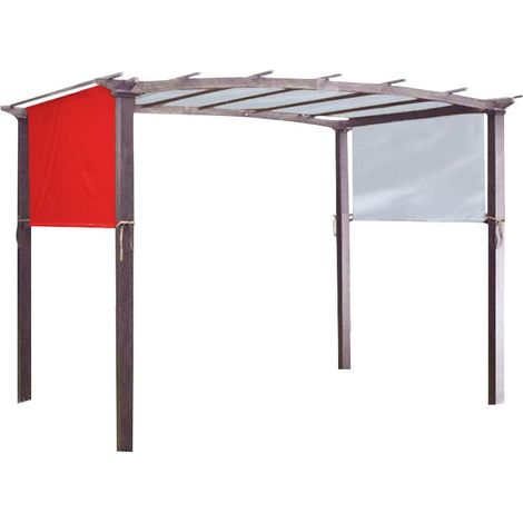 Voile d'Ombrage Imperméable 190T, pour Pergola, Tonnelle, Treillis de Raisin, Jardin, Rouge, 5,2x2m (1/5)