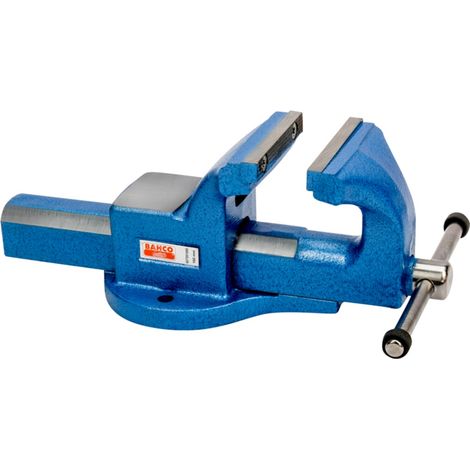 Bahco Schraubstock mit Vierkant-Schlitten und austauschbaren Backen, für hohe Beanspruchungen, kompatibel mit Drehsockel 150 mm (1/4)