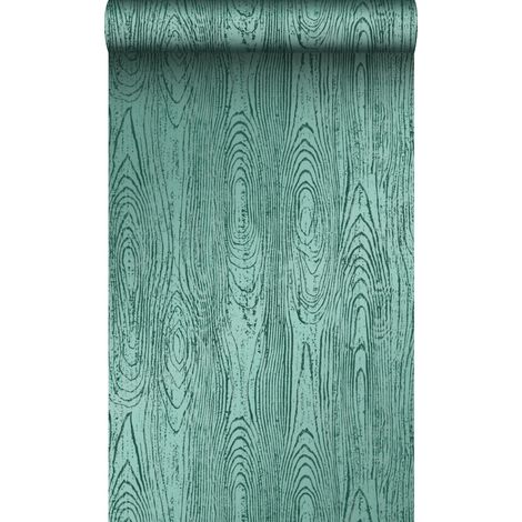 papier peint imitation bois vert émeraude  - Origin Wallcoverings (1/5)