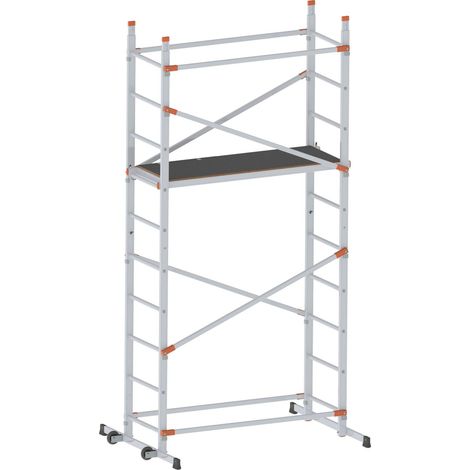 PONTEGGIO IMPALCATURA TRABATTELLO TORRE MOBILE RUOTE FAST&LOCK ALLUMINIO GIERRE
