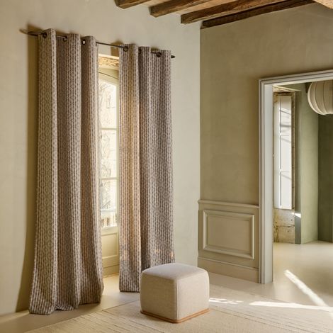 Rideau en Jacquard bicolore à carreaux CASTIN