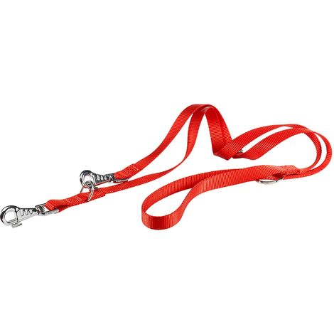 Ferplast CLUB GA Guinzaglio regolabile in nylon per l'addestramento di cani - in vari colori e misure. Variante GA20/200 - Misure: 20 mm x L 200 cm - Rosso