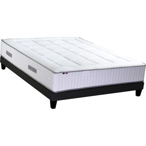Ensemble matelas mémoire de forme BELLAGIO 2 et sommier déco 140 x 190 (1/5)
