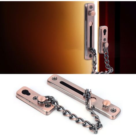 Chaîne de sécurité anti-vol en acier inoxydable pour porte d'entrée, maison et hôtel (1/5)