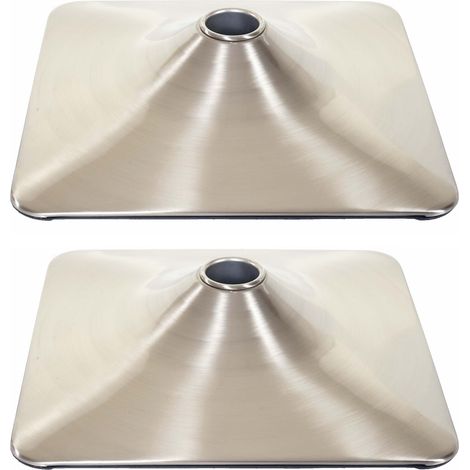 [NUNCA USADO] Juego de 2 reposapiés Pie para taburete de bar Taburete de bar Silla giratoria Silla de comedor, rectangular Metal cepillado Ø 37,5cm