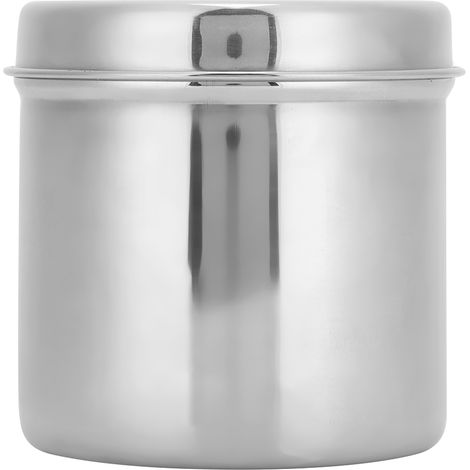 Edelstahl-Behälter für Wattebällchen, Aufbewahrungsdose mit Deckel, für Zuhause und Krankenhaus (1/5)