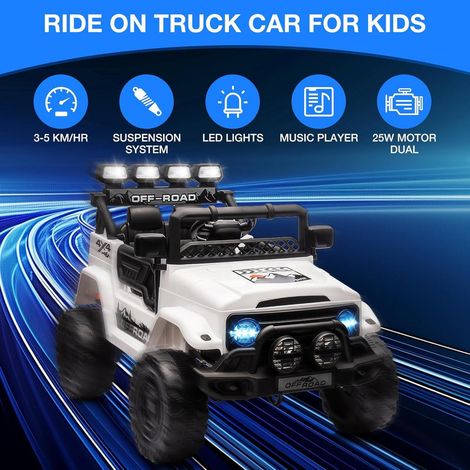 HAUSPROFI Kinder Elektroauto 12V mit 2,4G Fernbedienung, Elektroauto für Kinder Kinderfahrzeug 3-Gang 3-6 km/h LED-Scheinwerfer Musik Hupe 2 Fahrmodi für Kinder 3-8 Jahre Weiß