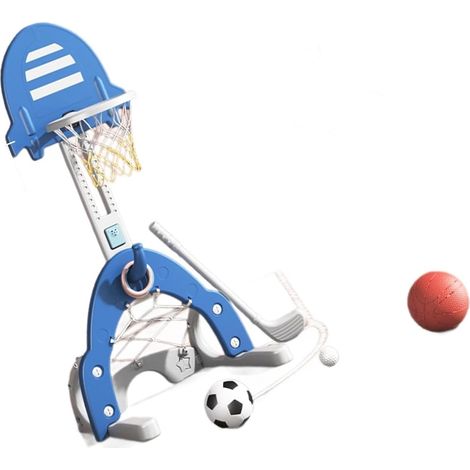 Cage de basket-ball facile à assembler pour enfants - Hauteur modifiable pour diverses époques - Transportable - Voiture de sport - Maison - Cerceau d'équipement athlétique - Sans danger (1/4)